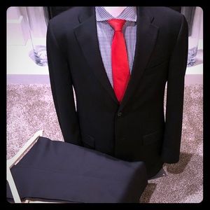 NWOT Claiborne Concepts 42L Black Suit Flat Front